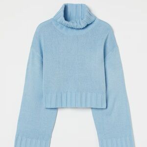 H&M Sky Blue Cowl Neck Sweater